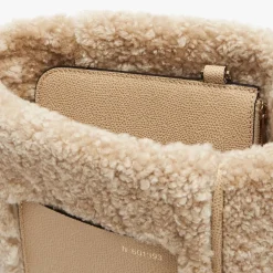 Soft Shearling Bucket Mini Bag