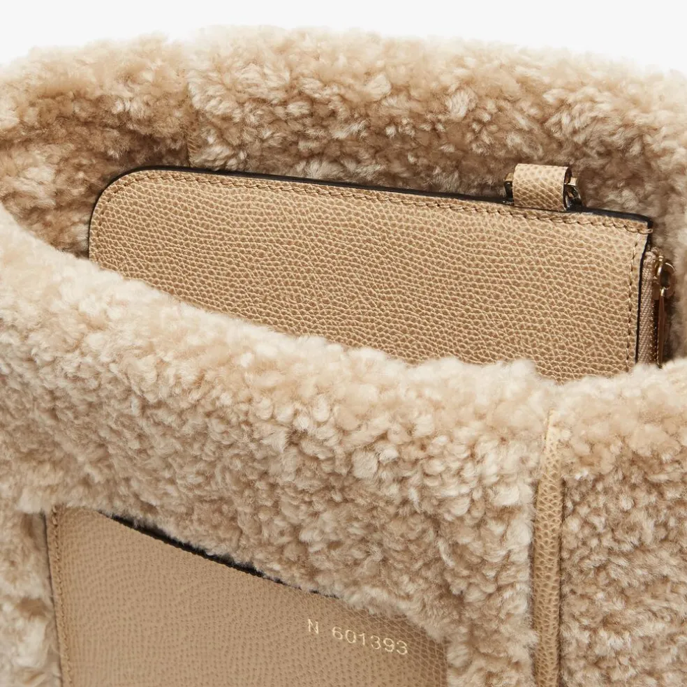 Soft Shearling Bucket Mini Bag