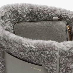 Soft Shearling Bucket Mini Bag