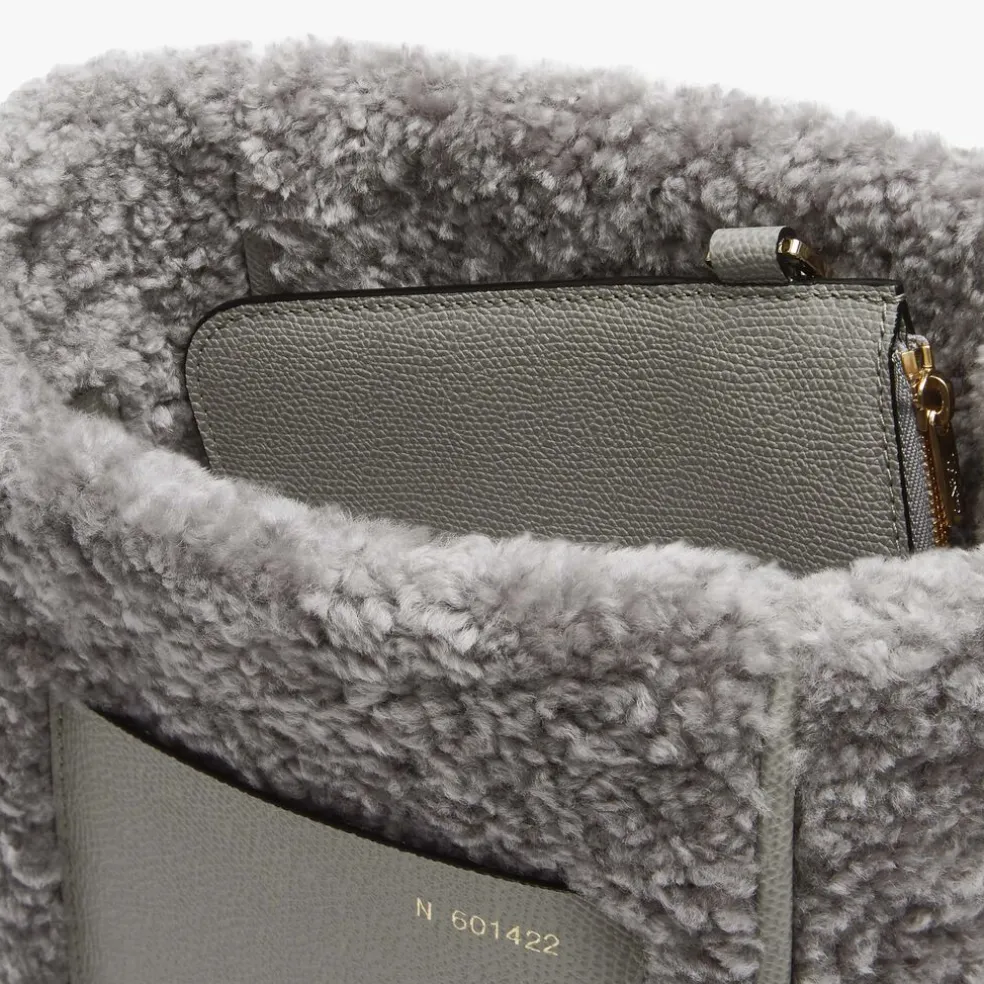 Soft Shearling Bucket Mini Bag