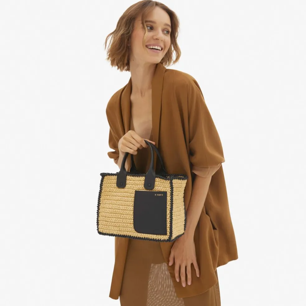 Soft Tote Raffia Crochet Mini Bag